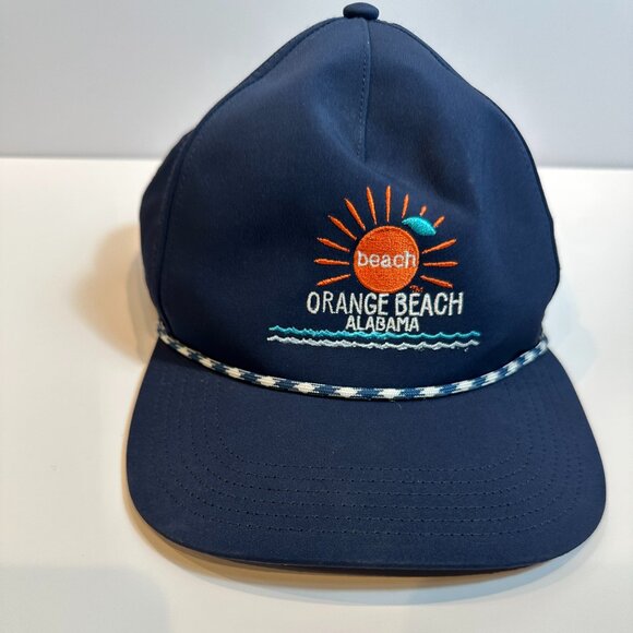 Legacy Orange Beach Alabama Navy Blue Embroidered Baseball Hat OS - Picture 2 of 6